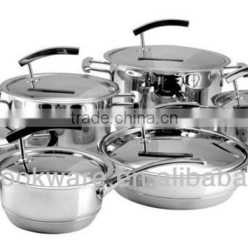 12Pcs Geman Technologic Stainless Steel kitchenware/cookware sets with LFGB