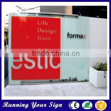 Best Quality Waterproof Large Lucid Glass Advertising Signs