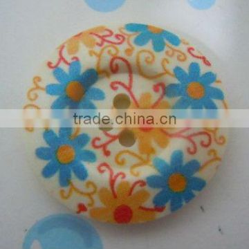 2014 hot sale colorful painted cute wood button