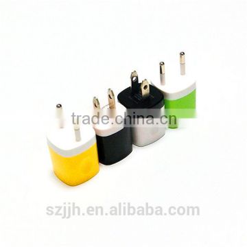 Colorful 5v 1A 1 USB wall charger selling well all over the world