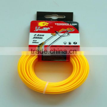 Yellow Color Garden Line Trimmer /Nylon Trimmer Line For grass cutting machine