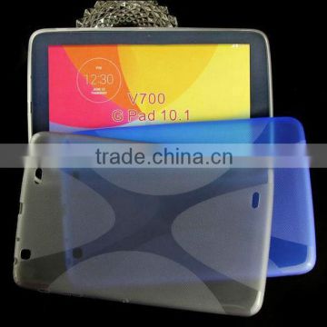 Soft Jelly X Belt Case X Pattern TPU Case for LG G Pad 10.1" v700