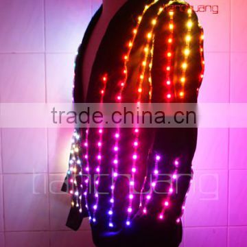 Pixel LED Strip Male Jacket, Programmable Magic Show Costume
