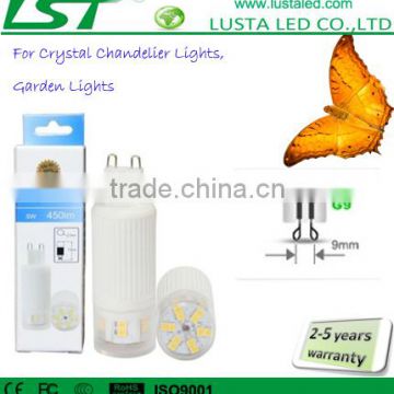 Dimmable 1W/1.5W/2W/3W/4W G9/E14 Bulb, Peanuts Shape Ceramic Small LED Light Bulb, G9 5 Watt