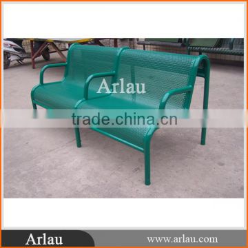 Outdoor Durable Perforated Steel Bench