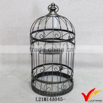scroll pattern shabby and chic round metal indoor bird cages