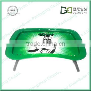 Green rectangular shape desk style tin tray