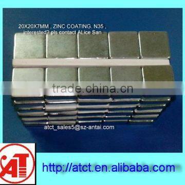 Neodymium cube magnet for shelf ,block magnet,ndfeb magnet