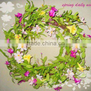 Spring Artificial Decorative Flowers Wreaths