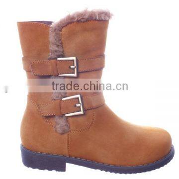 Fashion design kids winter long boots in guangzhou factory