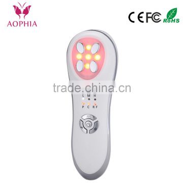 EMS & Led light therapy facial beauty care instrument with 6 led therapy