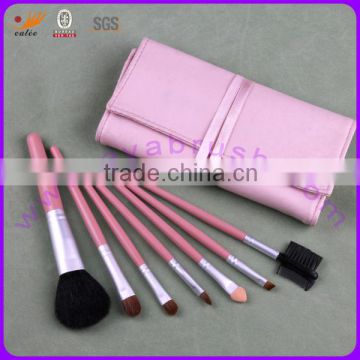 7pcs pink bag synthetic hair makeup brushes