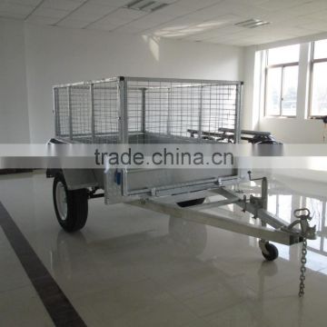 Fully Weld galvanized Box Trailer with cage