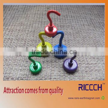 colorful Ceramic magnetic hooks cheap price with strong power