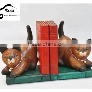 Crafts wooden cats from Thailand