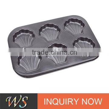 WS-D0601 6 Cups Carbon Steel Cake Pan