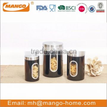 wholesale airtight round shape tea storage metal gift canister