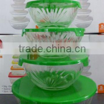 New Products cheap glass salad bowl with lid