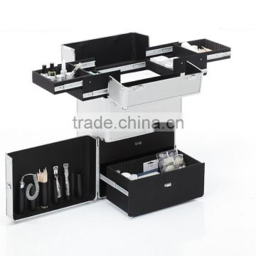 aluminum trolley cosmetic nail case
