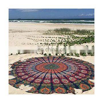 Indian Tapestry Round Mandala Wall Hanging Beach Throw Yoga Mat Towel