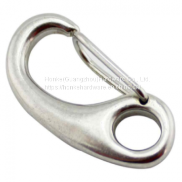 Small Stainless Steel Key Snap Hooks/Camping Hiking Hook Nickel White Color