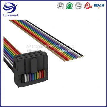 28 AWG 14 Pin Black 2.54mm Wire Harness