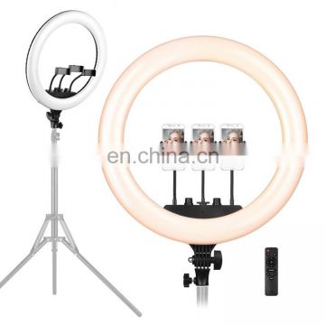 Wholesale Led selfie Fill ring light set 18 inch phone selfie led circle big makeup ring light with tripod stand