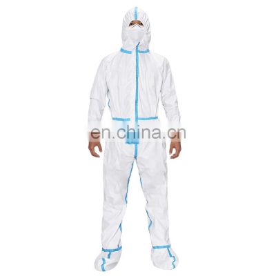 Type 5 6 disposable suits standard Industrial workplace microporous materials taped disposable coverall