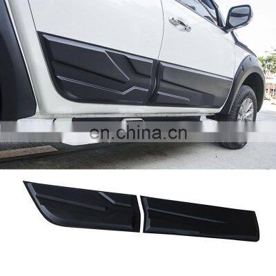 New Design ABS Plastic Matte Black Car Side Door Trim Moulding Cover Body Cladding for Mitsubishi Triton L200 2019 2020 2021
