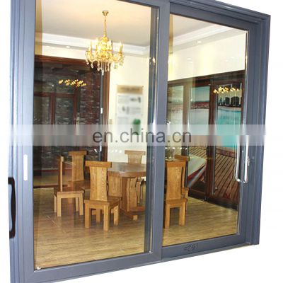 Powder coating  new design thickness aluminum frame sliding glass door