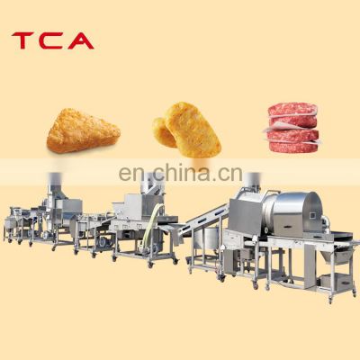 automatic burger forming processing line chicken nuggets production line