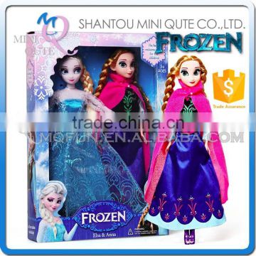 Mini Qute wholesale 2 in 1 movable joints Plastic cartoon Frozen doll frozen princess anna & elsa olaf girls children toys