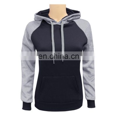 New Arrival two tone High Quality Long Sleeve Rope Drawstring Hoodies For Women Pullover Hoodie Slim Fit Cotton Fleece Hoodie Dr