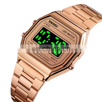 customize fashion watch SKMEI 1646 led watch sport stainless steel back branded original watches