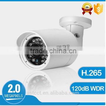 H.265 2.0MP Super WDR 120dB Color IR IP Mini Bullet CCTV Camera