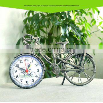 wholesale bicycle shaped clock cheap mini bicycle alarm clock retro wall clock gift