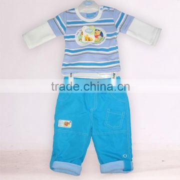 Pooh & Tigger fashion wholesale lovely children suit clothes Yarn dyed T-short