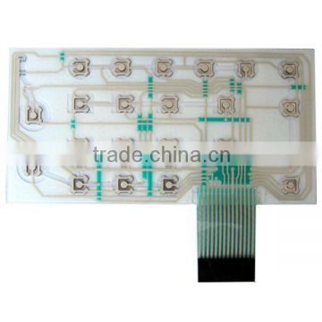 Silk Screen Printing Membrane Switch Overlay With LED Light And Metal Dome