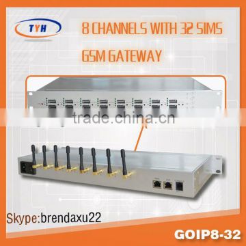 8 port 32 sim cards gsm/cdma/wcdma voip goip gsm gateway call termianl,cdma gsm dual sim android