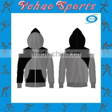 grey black popular plain hoodies from guangzhou yehao sports