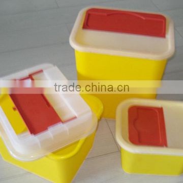 plastic disposables sharpes container /sharpes bin for medical waste handling