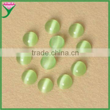 round cabochon flat back grass green synthetic glass cat eye price