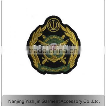 High quality hand made bullion patches, military uniform bullion patches