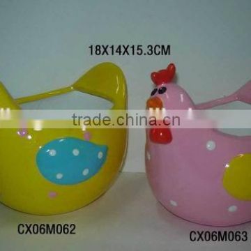 chicken shaped ceramic candle holder