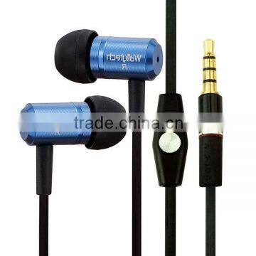 Metal Earphone with microphone For Samsung Galaxy S4 I9500 For iphone