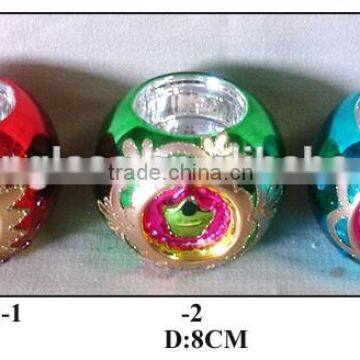 (02-10106-1-2-3)showy glass round tealight holders