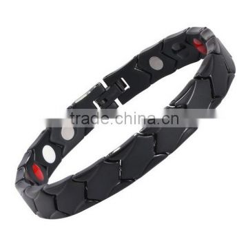 All Black Titanium Fashion Germanium Bracelet