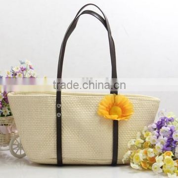 cheap flower lady straw tote bag beach bag