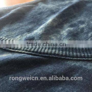 indigo knitted denim 1x1 rib for jeans clothing