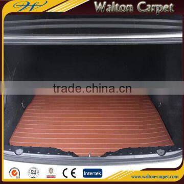 3D ribbed sewn interlocking eco-friendly good quality leather trunk carpet